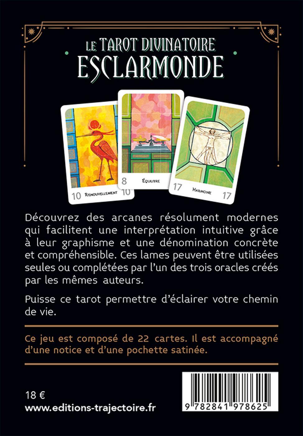 Tarot divinatoire Esclarmonde - Les 22 arcanes majeurs & la notice -  Coffret - Colette Lougarre, Gérard Lougarre (EAN13 : 9782841978625)